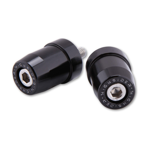 Bar Ends M8 Thread Pair Black Kaw