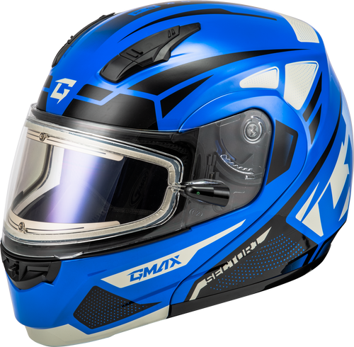Md 04s Sector Snow Helmet W/ Electric Shield Blue/Black 2x