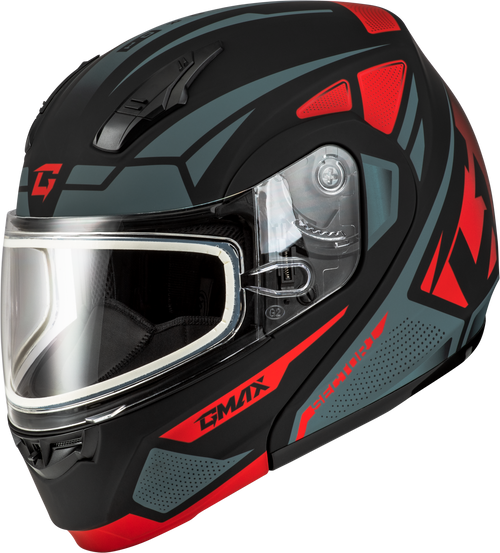 Md 04s Sector Snow Helmet Matte Black/Red Lg