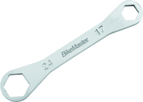 BikeMaster Rider Wrench - 24mm 6-pt x 17mm 6-pt BikeMaster Rider Wrench - 24mm 6-pt x 17mm 6-pt