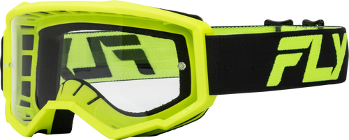 Youth Focus Goggle Blk/Hi Vis W/ Clear Lens