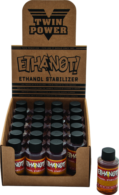 Twin Power Ethanot! Ethanol Stabilizer 2 Oz 24 Pack Countertop Display Twin Power Ethanot! Ethanol Stabilizer 2 Oz 24 Pack Countertop Display