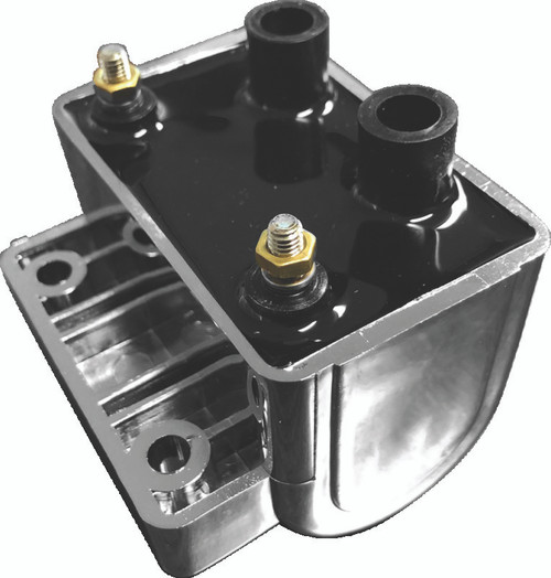 Twin Power 65-79 Big Twin and XL Ignition Coil Chrome Replaces H-D 31609-65A 5 Ohm Twin Power 65-79 Big Twin and XL Ignition Coil Chrome Replaces H-D 31609-65A 5 Ohm