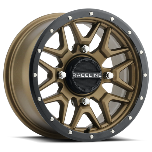 Raceline A94BZ Krank 14x7in / 4x110 BP / 10mm Offset / 83.8mm Bore - Bronze & Black Lip Wheel
