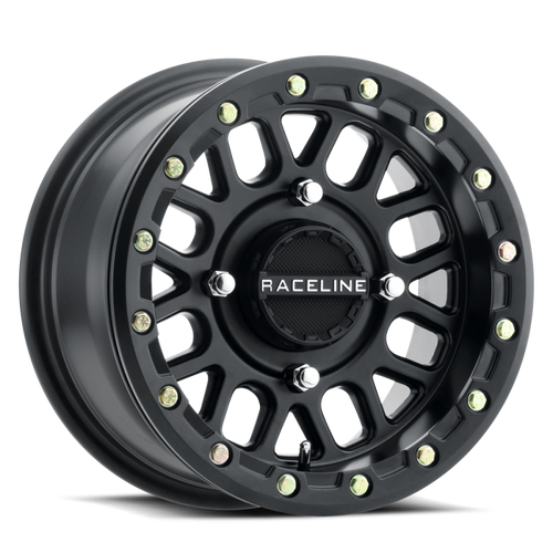 Raceline A92B Podium 15x6in / 4x137 BP / 40mm Offset / 110.18mm Bore - Satin Black Beadlock Wheel