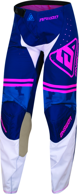 Answer 23 Arkon Trials Pant Blue/White/Magenta Womens - 2 Regular
