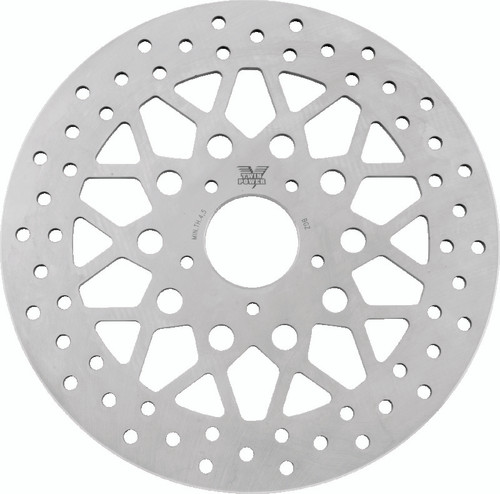 Twin Power 08-13 FLH FLT 08-16 FLHR 06-17 Dyna Front 11.8 Solid Rotor Mesh Stainless