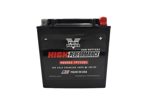 Twin Power YIX-30L High Performance Battery Replaces H-D 66010-97A Made in USA 400 CCA