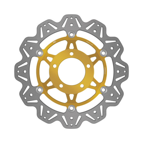 EBC 01-04 Triumph Hinckley Daytona 955i (5 Bolt Single Sided) Front Lft/Rght Vee Floating Gold Rotor
