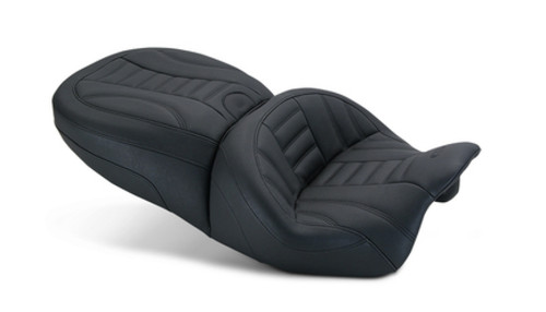 Mustang 15-21 Harley Freewheeler Standard Touring Forward Deluxe 1PC Seat - Black