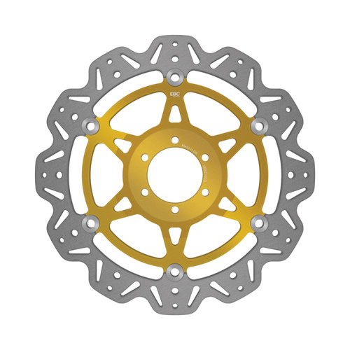 EBC 08-15 Aprilia Dorsoduro 750 ABS Front Left/Right Vee Floating Gold Rotor
