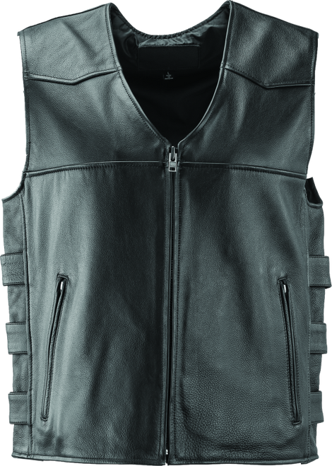 Kuryakyn Leather By River Road Plains Leather Vest Black - Small