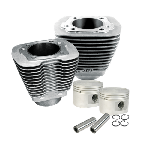 S&S Cycle 84-99 BT w/ Stock Heads 3-1/2in Bore Cylinder & Piston Kit - Natural