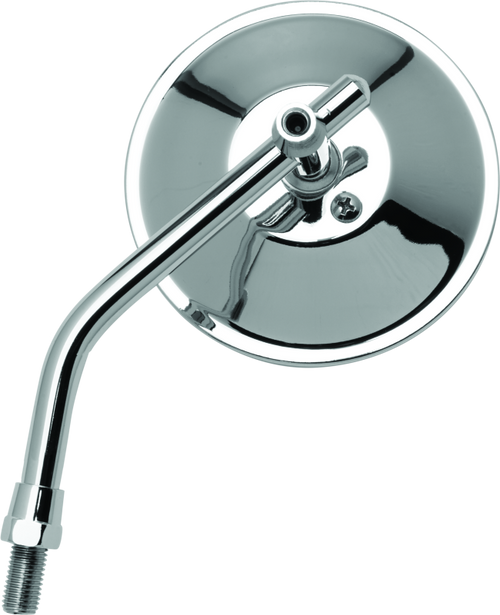 BikeMaster 4in Adjustable Round Mirror 10mm - Each - Chrome BikeMaster 4in Adjustable Round Mirror 10mm - Each - Chrome