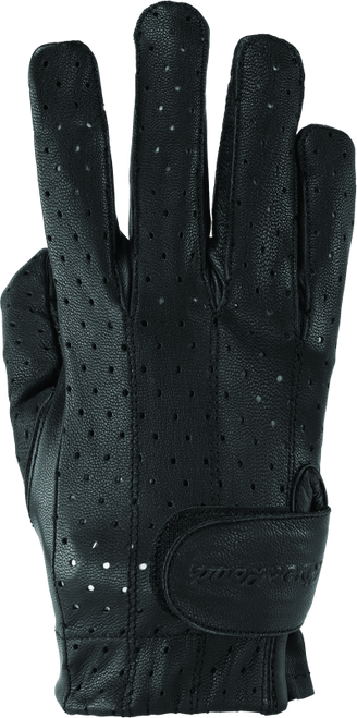 Kuryakyn Leather By River Road Tucson Leather Perforated Gloves Black Womens - Medium