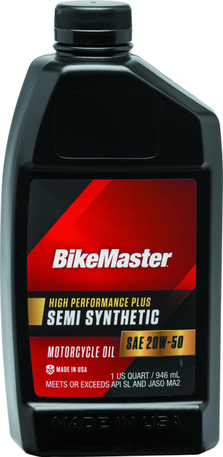BikeMaster 20W50 Semi Synthetic Oil - Quart