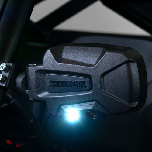 Seizmik 04+ Can Am/ Hon/ Kaw/ Kubota/ Polaris/ Yamaha Pursuit Night Vision LED Mirror - 2 in. Clamp