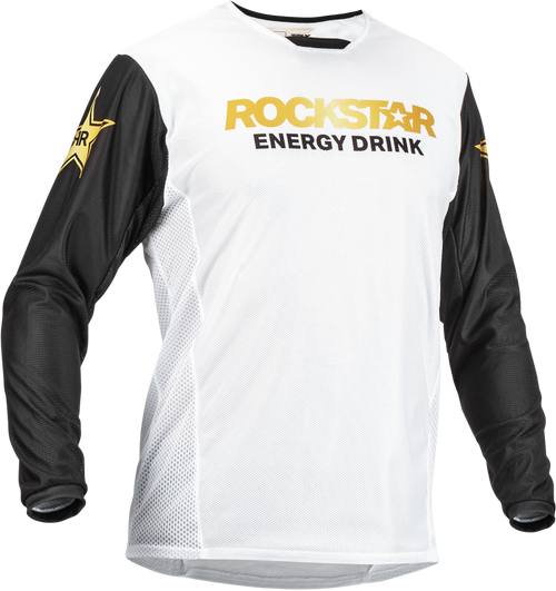 Kinetic Rockstar Mesh Jersey White/Black/Gold Md