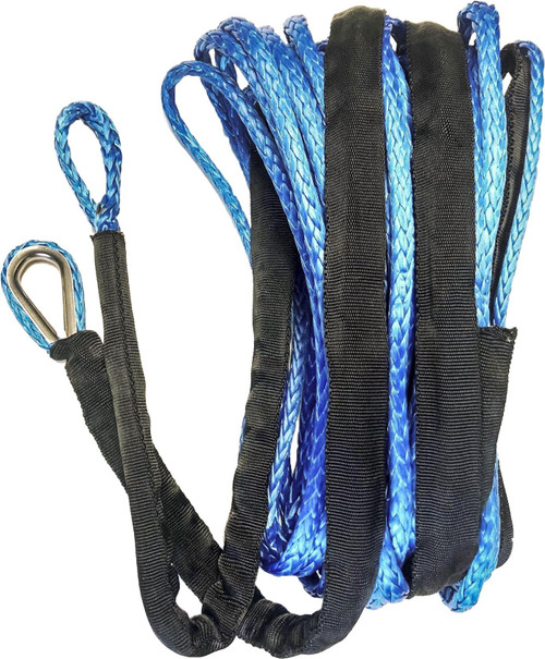 Synthetic Winch Rope 1/4" Diameter X 50 Ft. Blue Synthetic Winch Rope 1/4" Diameter X 50 Ft. Blue