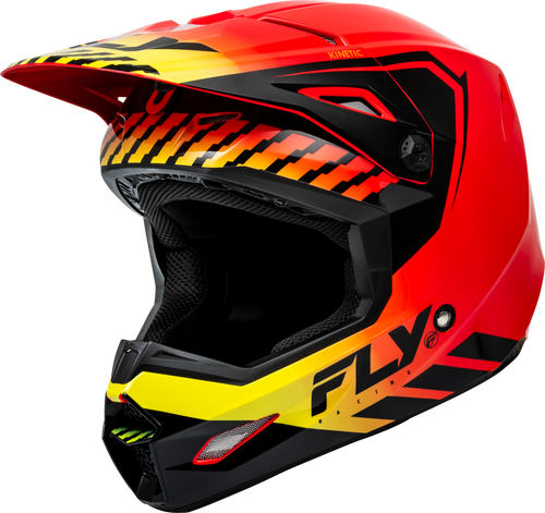 Youth Kinetic Menace Helmet Red/Black/Yellow Ym
