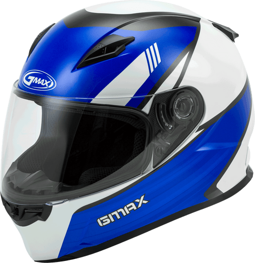 Ff 49 Full Face Deflect Helmet White/Blue Lg