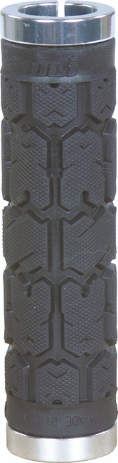 Rogue No Flange Lock On Grips Black/Silver 130mm Rogue No Flange Lock On Grips Black/Silver 130mm