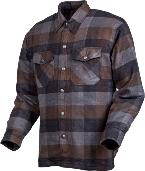 Covert Moto Flannel Black/Brown/Grey Lg Covert Moto Flannel Black/Brown/Grey Lg