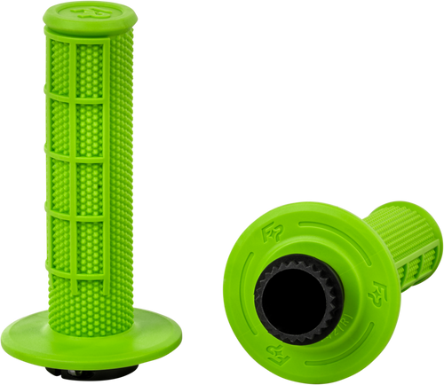 Control Mx Lock On Grips Green Half Waffle