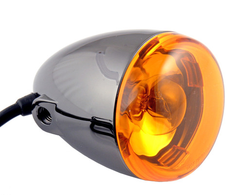 Turn Signal Assembly Bullet Style Black Nickel Turn Signal Assembly Bullet Style Black Nickel