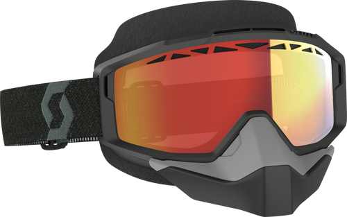 Split Otg Snow Cross Ls Goggle Black W/Ls Red Chrome