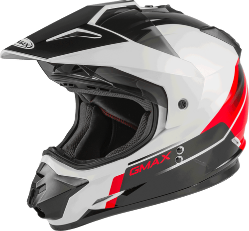 Gm 11 Dual Sport Scud Helmet Helmet Black/White/Red Xl