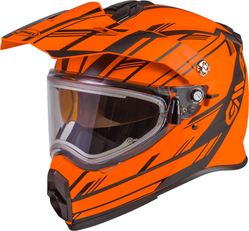 At 21s Epic Snow Helmet W/Elec Shield Matte Neon Org/Black Xs