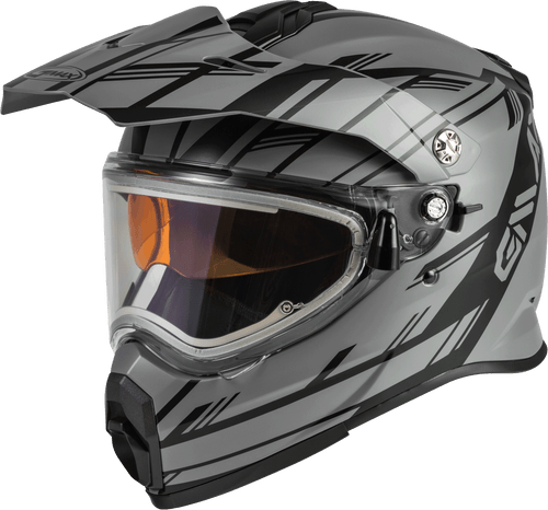 At 21s Epic Snow Helmet W/Elec Shield Matte Grey/Black Md