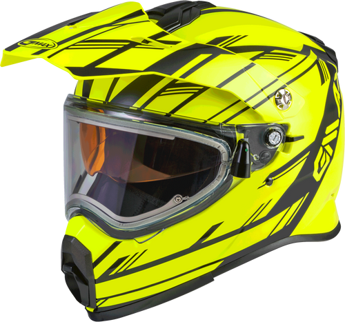 At 21s Epic Snow Helmet W/Elec Shield Matte Hi Vis/Black Md