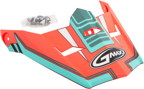 Visor W/Screws Uncle Mx 46y Matte Orange/Teal Ys Yl Visor W/Screws Uncle Mx 46y Matte Orange/Teal Ys Yl