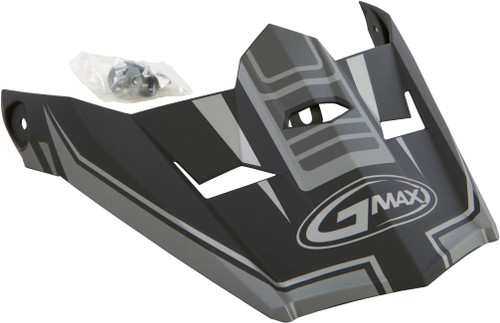 Visor W/Screws Uncle Mx 46y Matte Black/Silver Ys Yl Visor W/Screws Uncle Mx 46y Matte Black/Silver Ys Yl