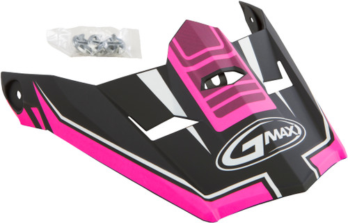 Visor W/Screws Uncle Mx 46y Matte Black/Pink Ys Yl Visor W/Screws Uncle Mx 46y Matte Black/Pink Ys Yl