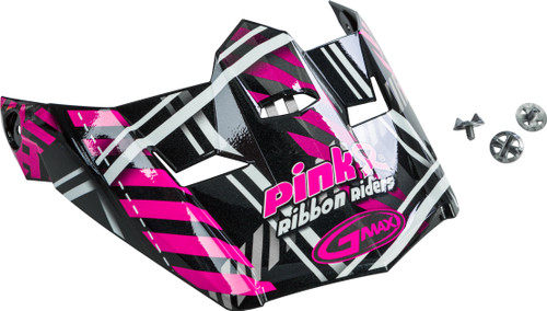 Visor W/Screws M Xl Mx 46 Pink Ribbon Riders Plaid Black/Pink Visor W/Screws M Xl Mx 46 Pink Ribbon Riders Plaid Black/Pink