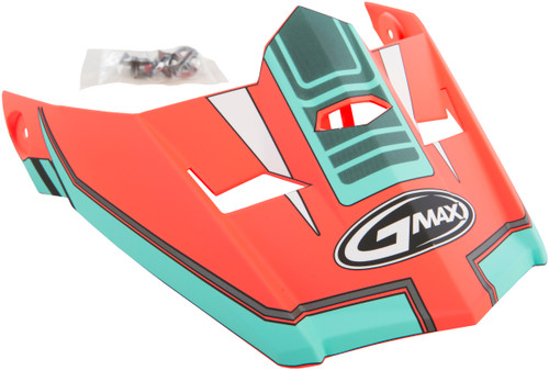 Visor W/Screws Uncle Mx 46 Matte Orange/Teal Md 2x Visor W/Screws Uncle Mx 46 Matte Orange/Teal Md 2x