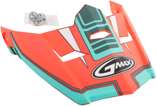 Visor W/Screws Uncle Mx 46 Matte Orange/Teal Xs Sm Visor W/Screws Uncle Mx 46 Matte Orange/Teal Xs Sm