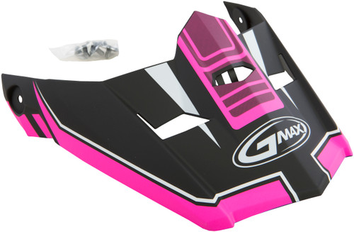 Visor W/Screws Uncle Mx 46 Matte Black/Pink Md 2x Visor W/Screws Uncle Mx 46 Matte Black/Pink Md 2x