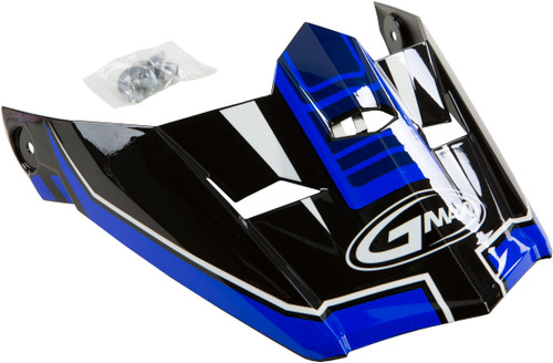Visor W/Screws Uncle Mx 46 Black/Blue Xs Sm