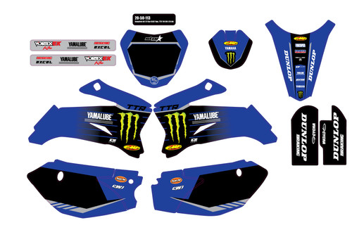 Complete Kit 23 Blue Mey Ttr 110 Blk Bg Complete Kit 23 Blue Mey Ttr 110 Blk Bg