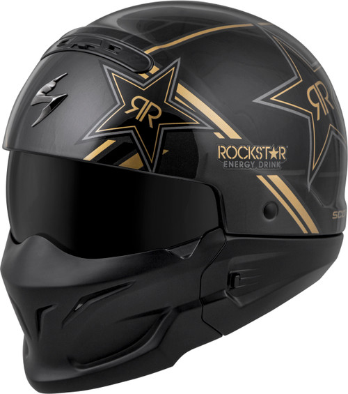 Covert Open Face Helmet Rockstar Lg
