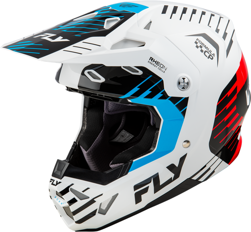 Youth Formula Cp Slice Helmet White/Red/Cyan Yl