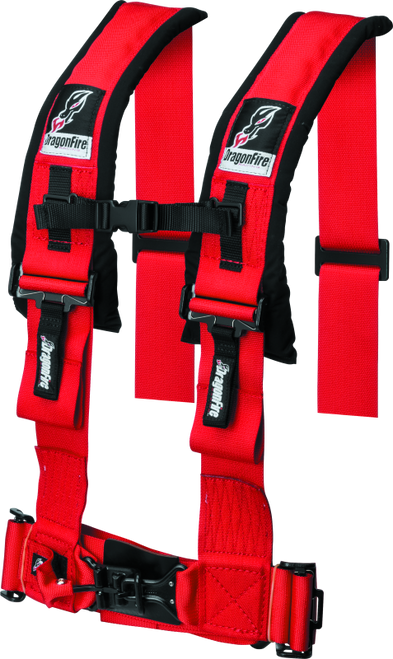 DragonFire Racing Harness- H-Style- 4-Point- 3in Buckle- Red DragonFire Racing Harness- H-Style- 4-Point- 3in Buckle- Red