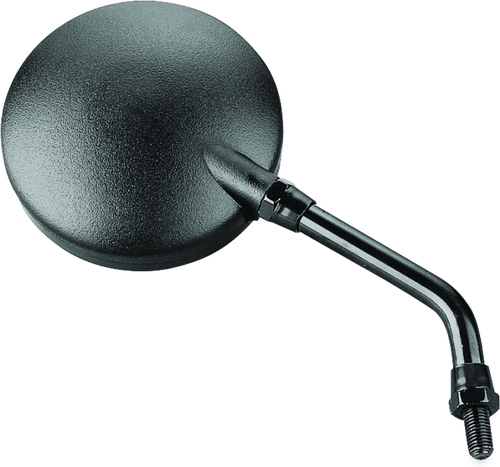 BikeMaster Round Mirror 6in Stem -10mm - Black BikeMaster Round Mirror 6in Stem -10mm - Black