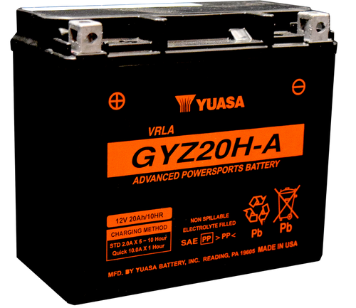 Yuasa GYZ20HA High Performance Maintenance Free AGM 12-Volt Battery