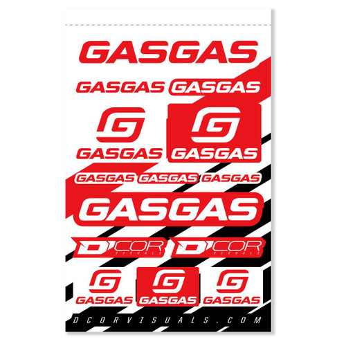 Gasgas Decal Sheet 12 Mil Gasgas Decal Sheet 12 Mil