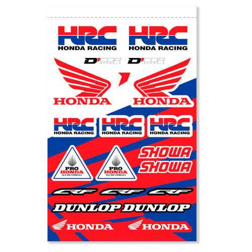 Honda Hrc Decal Sheet 12 Mil Honda Hrc Decal Sheet 12 Mil